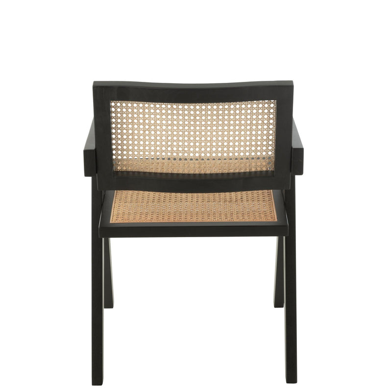 Eetkamerstoel Zwart Ash hout 59 cm 59x52x80 cm-Eetkamerstoelen-J-Line