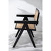 Eetkamerstoel Zwart Ash hout 59 cm 59x52x80 cm-Eetkamerstoelen-J-Line