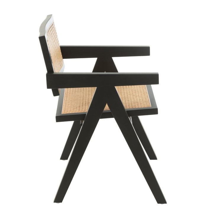 Eetkamerstoel Zwart Ash hout 59 cm 59x52x80 cm-Eetkamerstoelen-J-Line