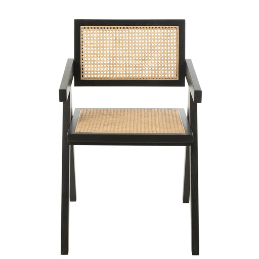 Eetkamerstoel Zwart Ash hout 59 cm 59x52x80 cm-Eetkamerstoelen-J-Line