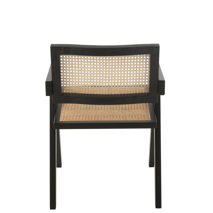 Eetkamerstoel Zwart Ash hout 59 cm-Eetkamerstoelen-J-Line