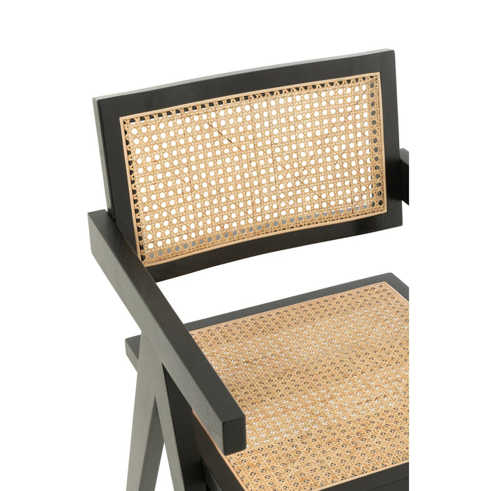 Eetkamerstoel Zwart Ash hout 59 cm-Eetkamerstoelen-J-Line