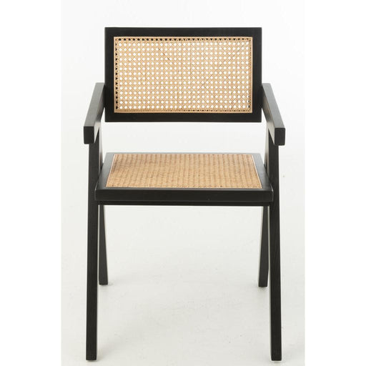 Eetkamerstoel Zwart Ash hout 59 cm-Eetkamerstoelen-J-Line