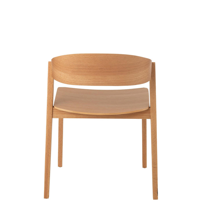 Eetkamerstoel Zwart Eiken hout 52 cm 51.8x56.7x75.7 cm-Eetkamerstoelen-J-Line