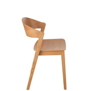 Eetkamerstoel Zwart Eiken hout 52 cm 51.8x56.7x75.7 cm-Eetkamerstoelen-J-Line