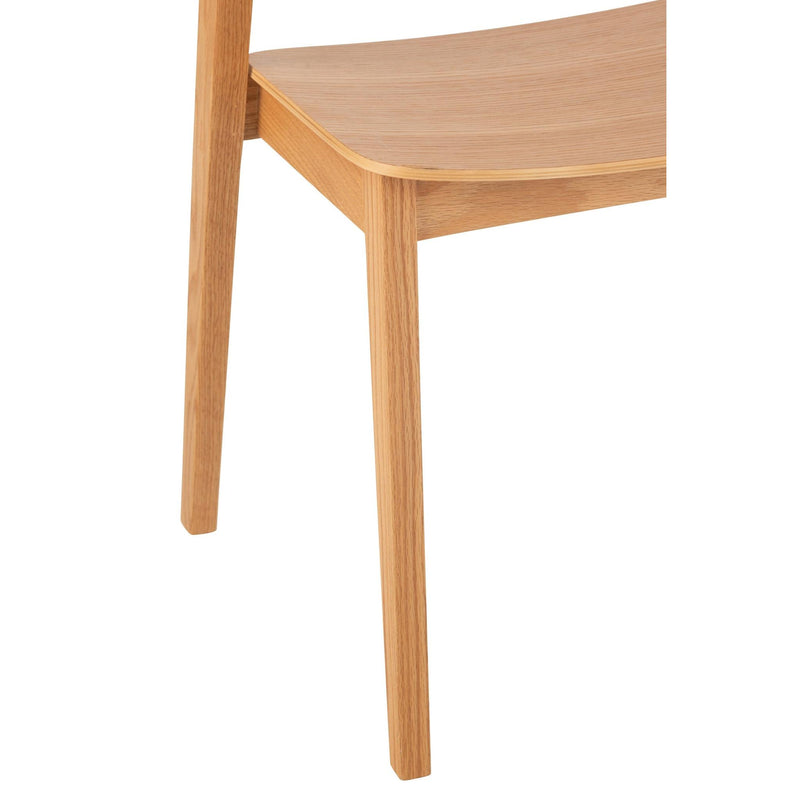 Eetkamerstoel Zwart Eiken hout 52 cm 51.8x56.7x75.7 cm-Eetkamerstoelen-J-Line