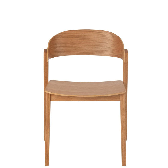 Eetkamerstoel Zwart Eiken hout 52 cm-Eetkamerstoelen-J-Line