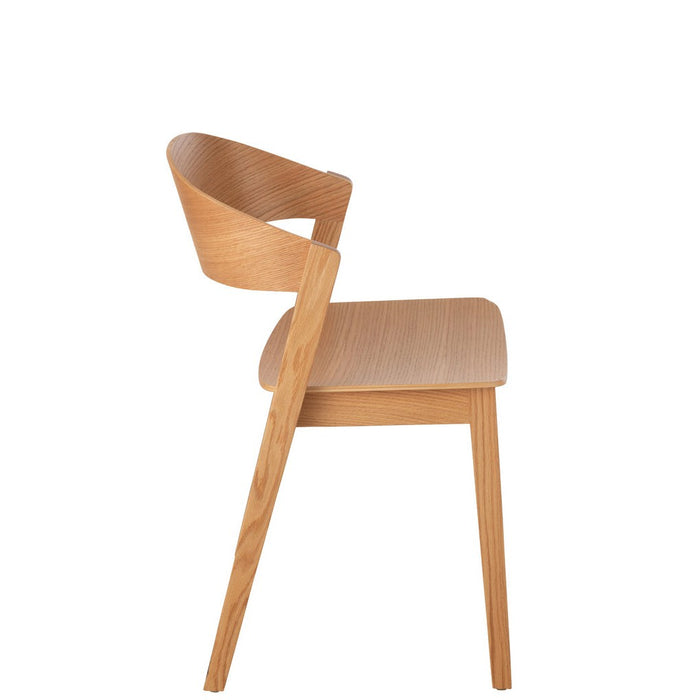 Eetkamerstoel Zwart Eiken hout 52 cm-Eetkamerstoelen-J-Line