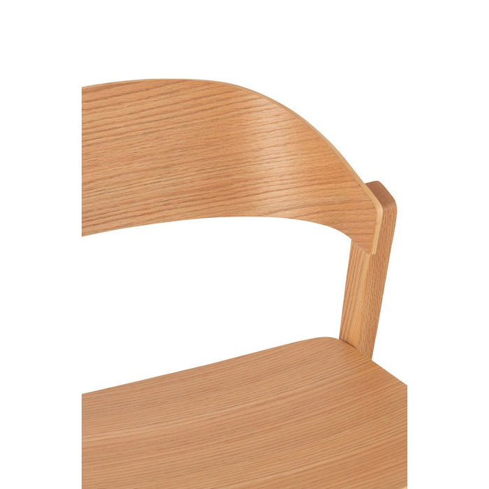 Eetkamerstoel Zwart Eiken hout 52 cm-Eetkamerstoelen-J-Line