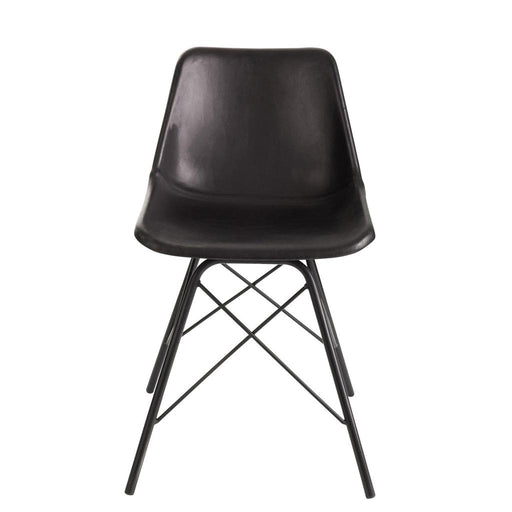 Eetkamerstoel Zwart Ijzer 49 cm-Eetkamerstoelen-J-Line