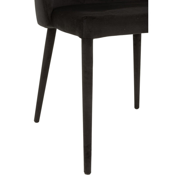 Eetkamerstoel Zwart Metaal 51 cm 51x58x80 cm-Eetkamerstoelen-J-Line
