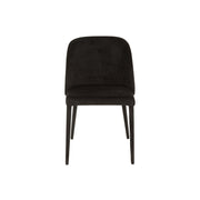 Eetkamerstoel Zwart Metaal 51 cm 51x58x80 cm-Eetkamerstoelen-J-Line