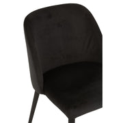 Eetkamerstoel Zwart Metaal 51 cm 51x58x80 cm-Eetkamerstoelen-J-Line