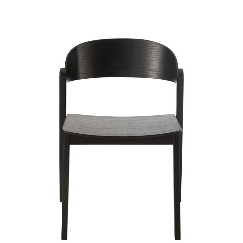 Eetkamerstoel Zwart Multiplex 52 cm 51.8x56.7x75.7 cm-Eetkamerstoelen-J-Line