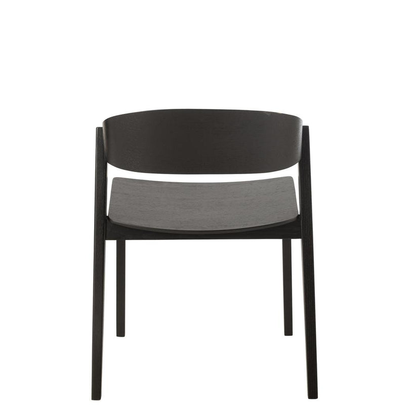 Eetkamerstoel Zwart Multiplex 52 cm 51.8x56.7x75.7 cm-Eetkamerstoelen-J-Line