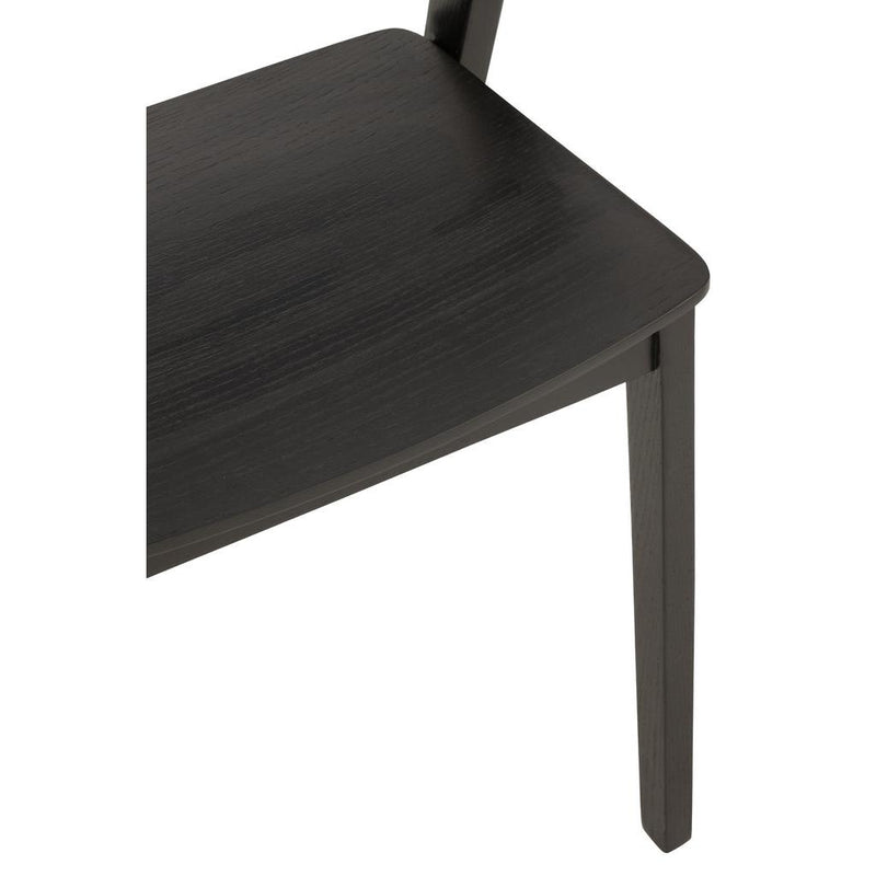 Eetkamerstoel Zwart Multiplex 52 cm 51.8x56.7x75.7 cm-Eetkamerstoelen-J-Line