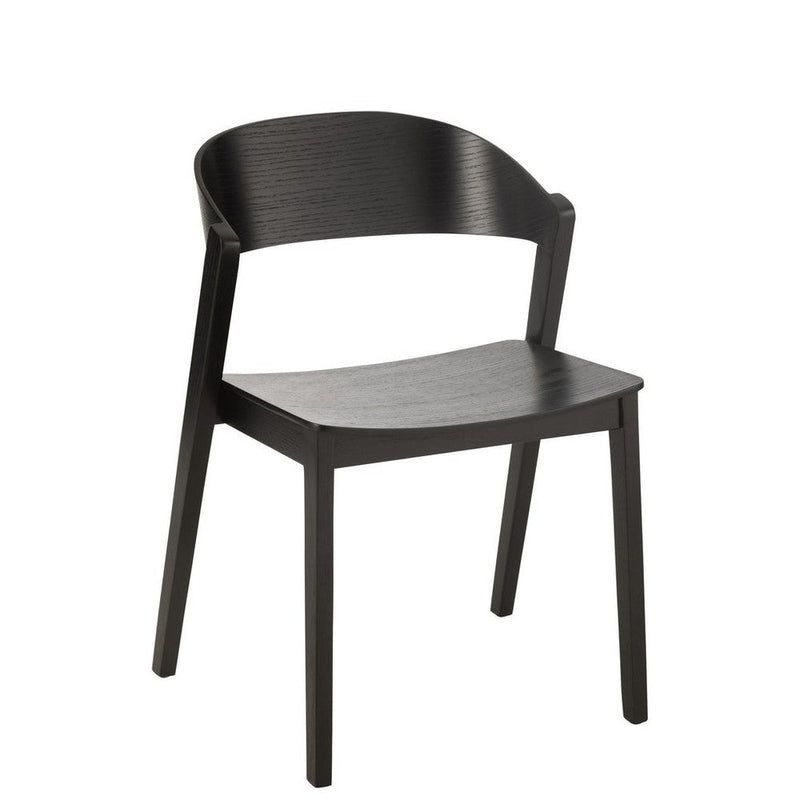 Eetkamerstoel Zwart Multiplex 52 cm 51.8x56.7x75.7 cm-Eetkamerstoelen-J-Line