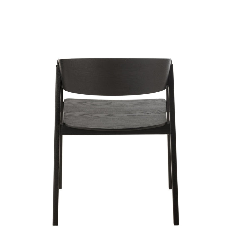 Eetkamerstoel Zwart Multiplex 53 cm 52.8x57.1x76.8 cm-Eetkamerstoelen-J-Line