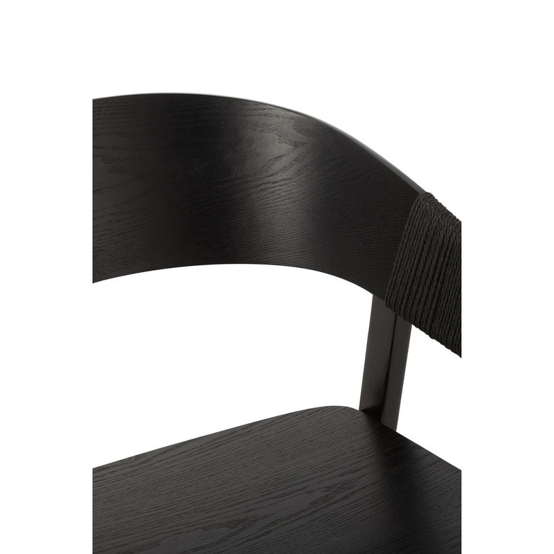 Eetkamerstoel Zwart Multiplex 53 cm 52.8x57.1x76.8 cm-Eetkamerstoelen-J-Line
