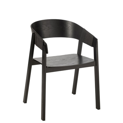 Eetkamerstoel Zwart Multiplex 53 cm 52.8x57.1x76.8 cm-Eetkamerstoelen-J-Line