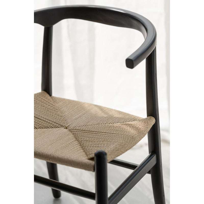 Eetkamerstoel Zwart Paper 56 cm 56x52x76 cm-Eetkamerstoelen-J-Line
