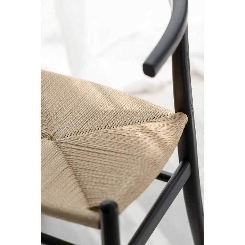 Eetkamerstoel Zwart Paper 56 cm 56x52x76 cm-Eetkamerstoelen-J-Line