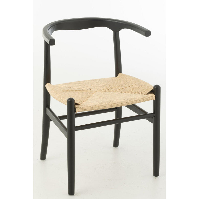 Eetkamerstoel Zwart Paper 56 cm 56x52x76 cm-Eetkamerstoelen-J-Line