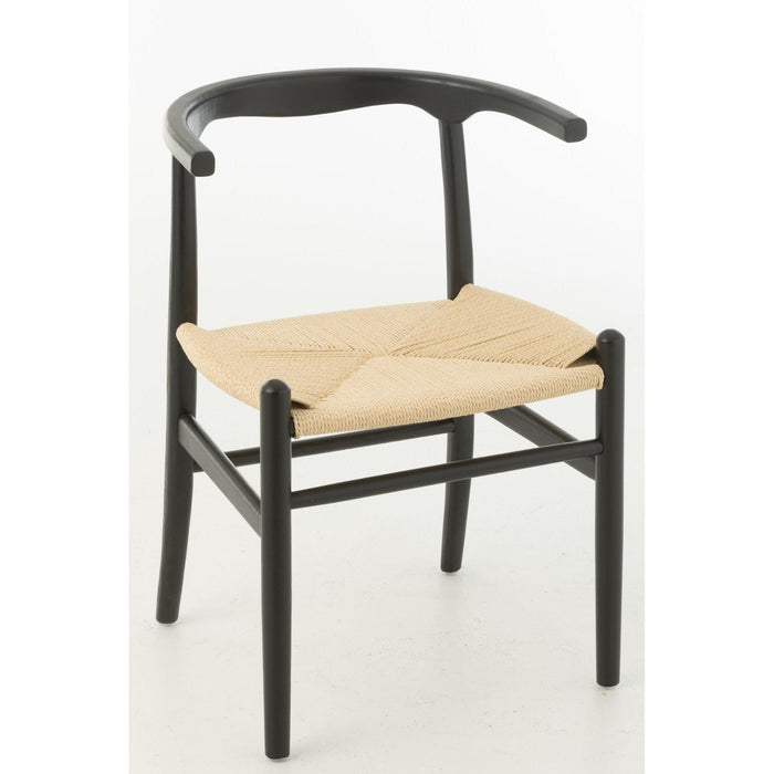 Eetkamerstoel Zwart Paper 56 cm 56x52x76 cm-Eetkamerstoelen-J-Line