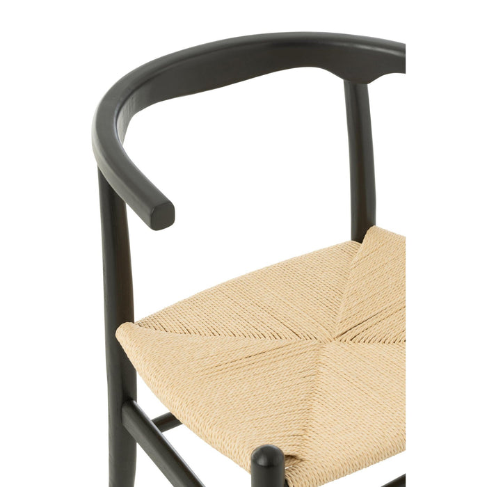 Eetkamerstoel Zwart Paper 56 cm 56x52x76 cm-Eetkamerstoelen-J-Line