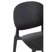 Eetkamerstoel Zwart Polyester 40 cm 40x53x82 cm-Eetkamerstoelen-J-Line