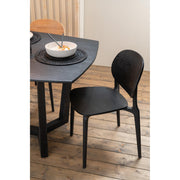 Eetkamerstoel Zwart Polyester 40 cm 40x53x82 cm-Eetkamerstoelen-J-Line