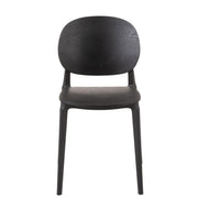 Eetkamerstoel Zwart Polyester 40 cm 40x53x82 cm-Eetkamerstoelen-J-Line