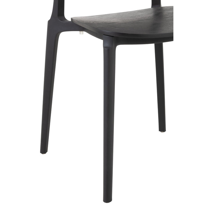 Eetkamerstoel Zwart Polyester 40 cm 40x53x82 cm-Eetkamerstoelen-J-Line