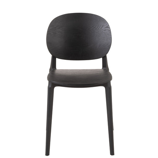 Eetkamerstoel Zwart Polyester 40 cm-Eetkamerstoelen-J-Line