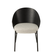 Eetkamerstoel Zwart Polyester 54 cm 54.2x53.5x74.6 cm-Eetkamerstoelen-J-Line