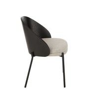 Eetkamerstoel Zwart Polyester 54 cm 54.2x53.5x74.6 cm-Eetkamerstoelen-J-Line
