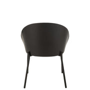 Eetkamerstoel Zwart Polyester 54 cm 54.2x53.5x74.6 cm-Eetkamerstoelen-J-Line