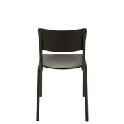 Eetkamerstoel Zwart Populierenhout 43 cm 43x52x82 cm-Eetkamerstoelen-J-Line
