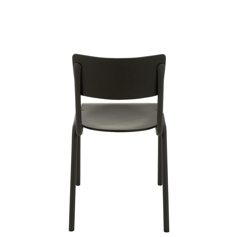 Eetkamerstoel Zwart Populierenhout 43 cm 43x52x82 cm-Eetkamerstoelen-J-Line