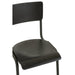Eetkamerstoel Zwart Populierenhout 43 cm-Eetkamerstoelen-J-Line