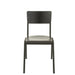 Eetkamerstoel Zwart Populierenhout 43 cm-Eetkamerstoelen-J-Line