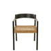 Eetkamerstoel Zwart Rotan 55 cm-Eetkamerstoelen-J-Line