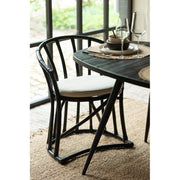 Eetkamerstoel Zwart Rotan 61 cm 61x60x70 cm-Kussens-J-Line