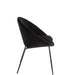 Eetkamerstoel Zwart Schuim Rond 56 cm 56.5x69x80 cm-Eetkamerstoelen-J-Line
