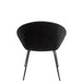 Eetkamerstoel Zwart Schuim Rond 56 cm 56.5x69x80 cm-Eetkamerstoelen-J-Line