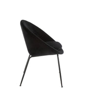 Eetkamerstoel Zwart Schuim Rond 56 cm 56.5x69x80 cm-Eetkamerstoelen-J-Line