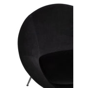 Eetkamerstoel Zwart Schuim Rond 56 cm 56.5x69x80 cm-Eetkamerstoelen-J-Line