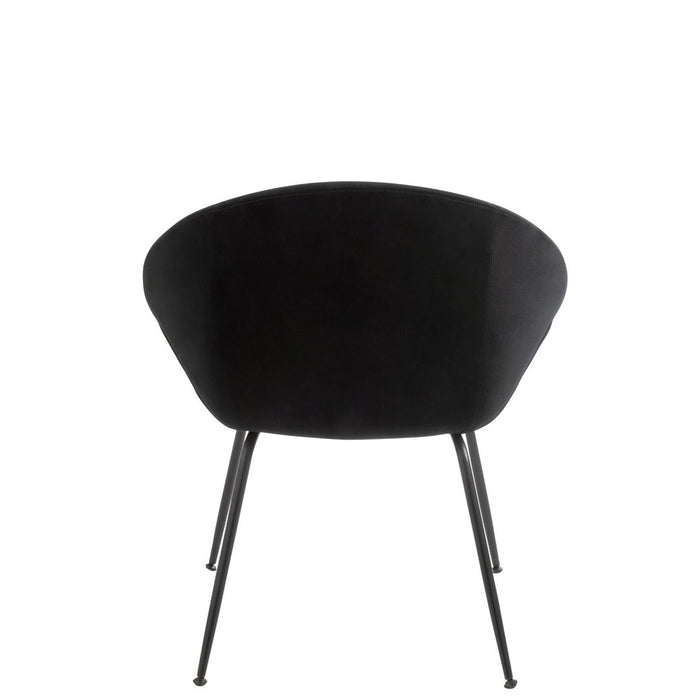 Eetkamerstoel Zwart Schuim Rond 56 cm-Eetkamerstoelen-J-Line