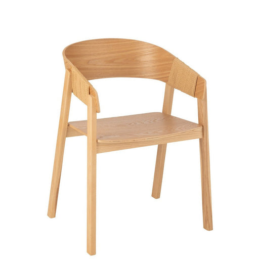 Eetkamerstoel Zwart Touw 53 cm 52.8x57.1x76.8 cm-Eetkamerstoelen-J-Line