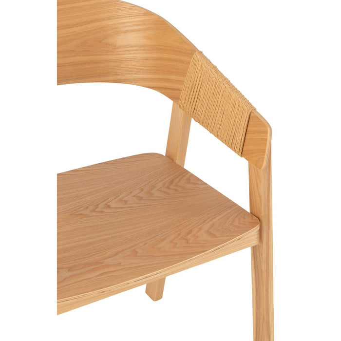 Eetkamerstoel Zwart Touw 53 cm-Eetkamerstoelen-J-Line